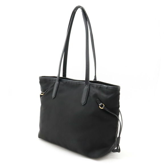 Prada Tote Leather Bag Nylon Black Nero - Picture 1 of 8